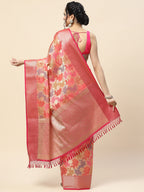 Floral Zari Jaal Cotton Woven Saree