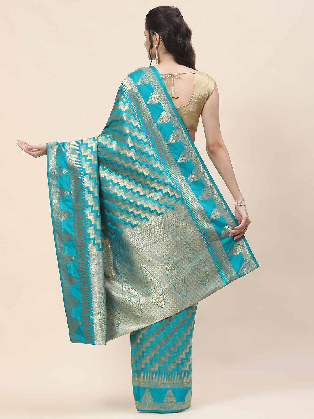 Zari Jaal Woven Handloom Saree