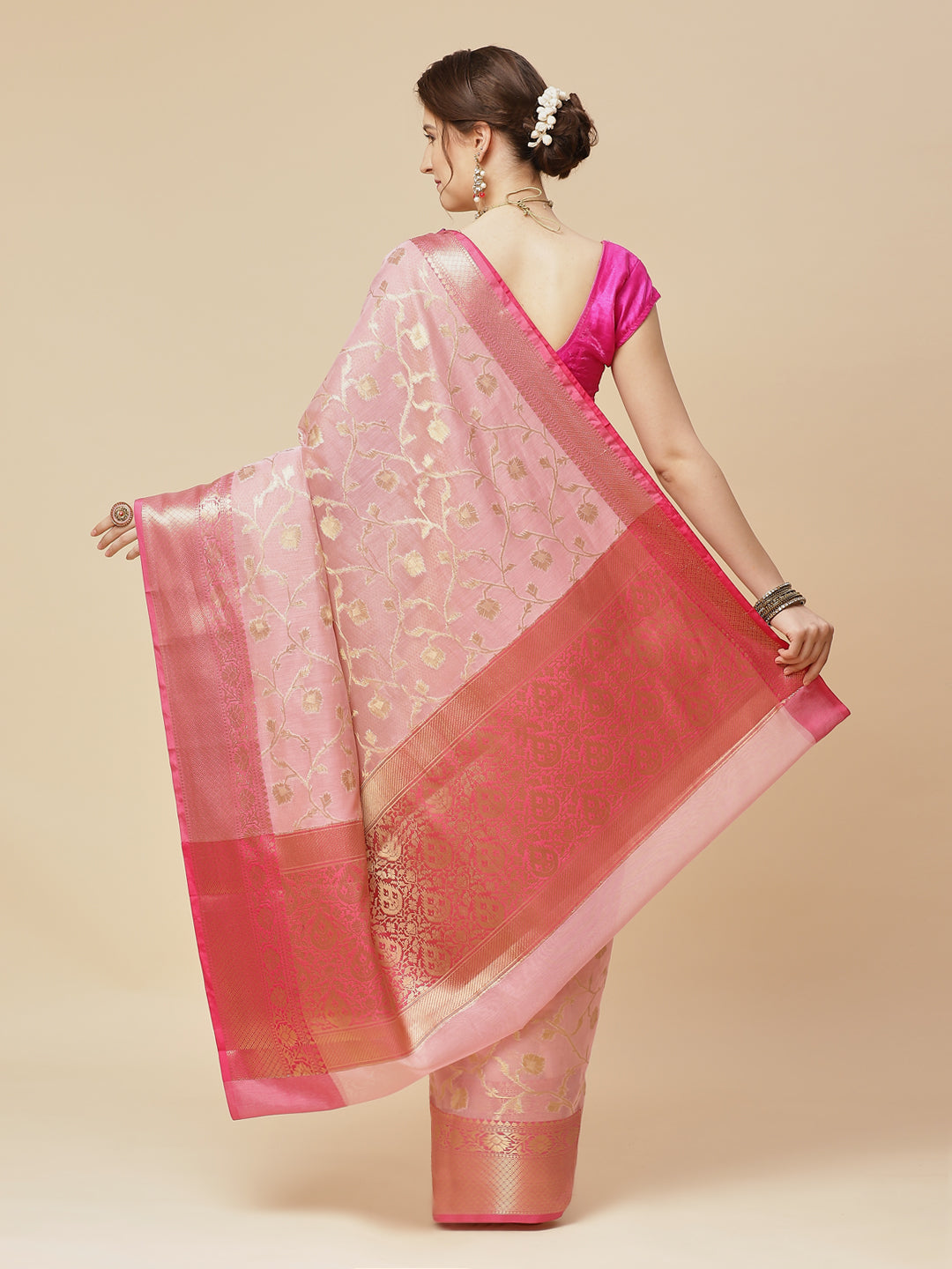 Zari Zaal Cotton Woven Saree