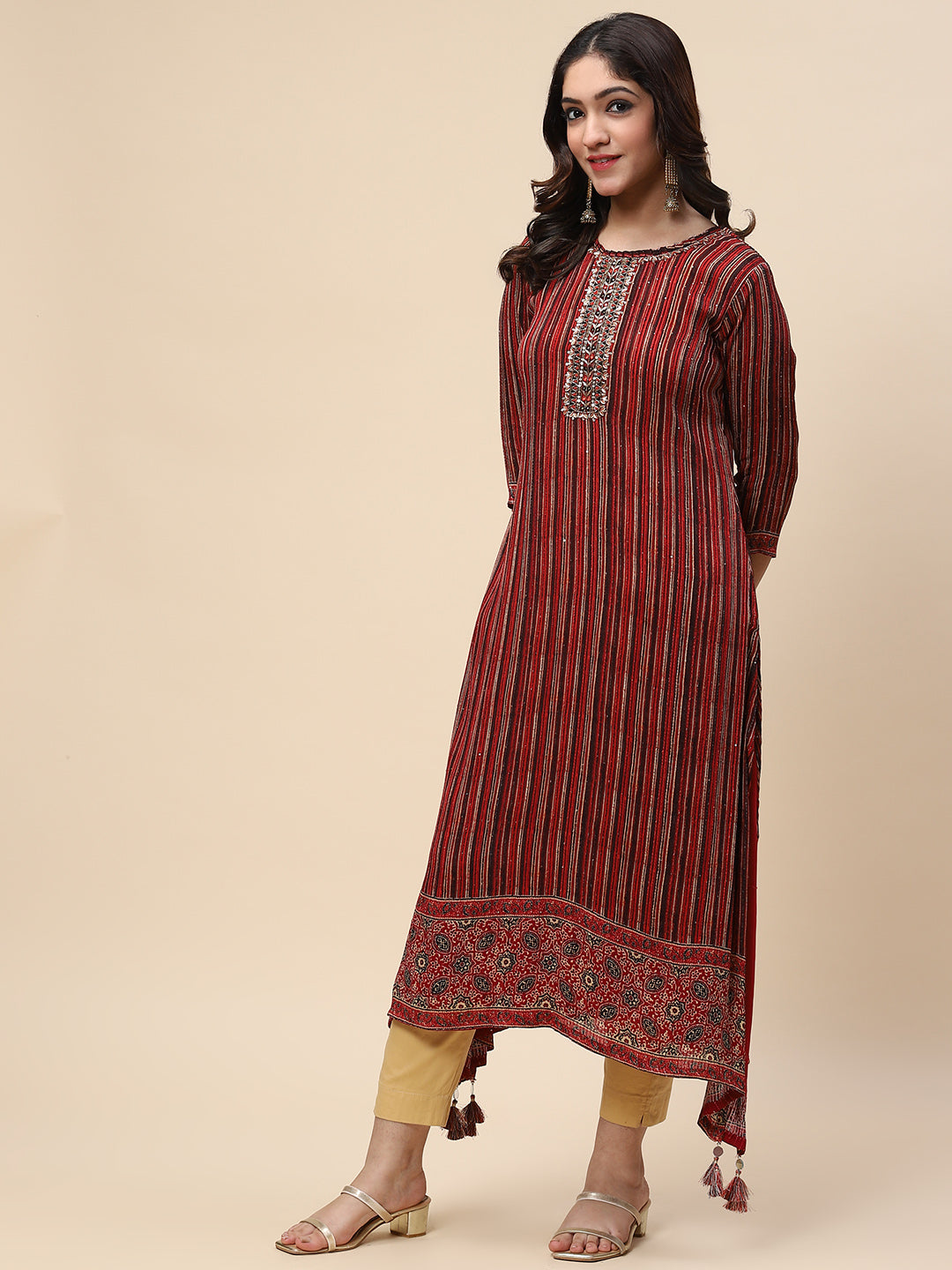 Printed & Sequin Work Georgette Kurta
