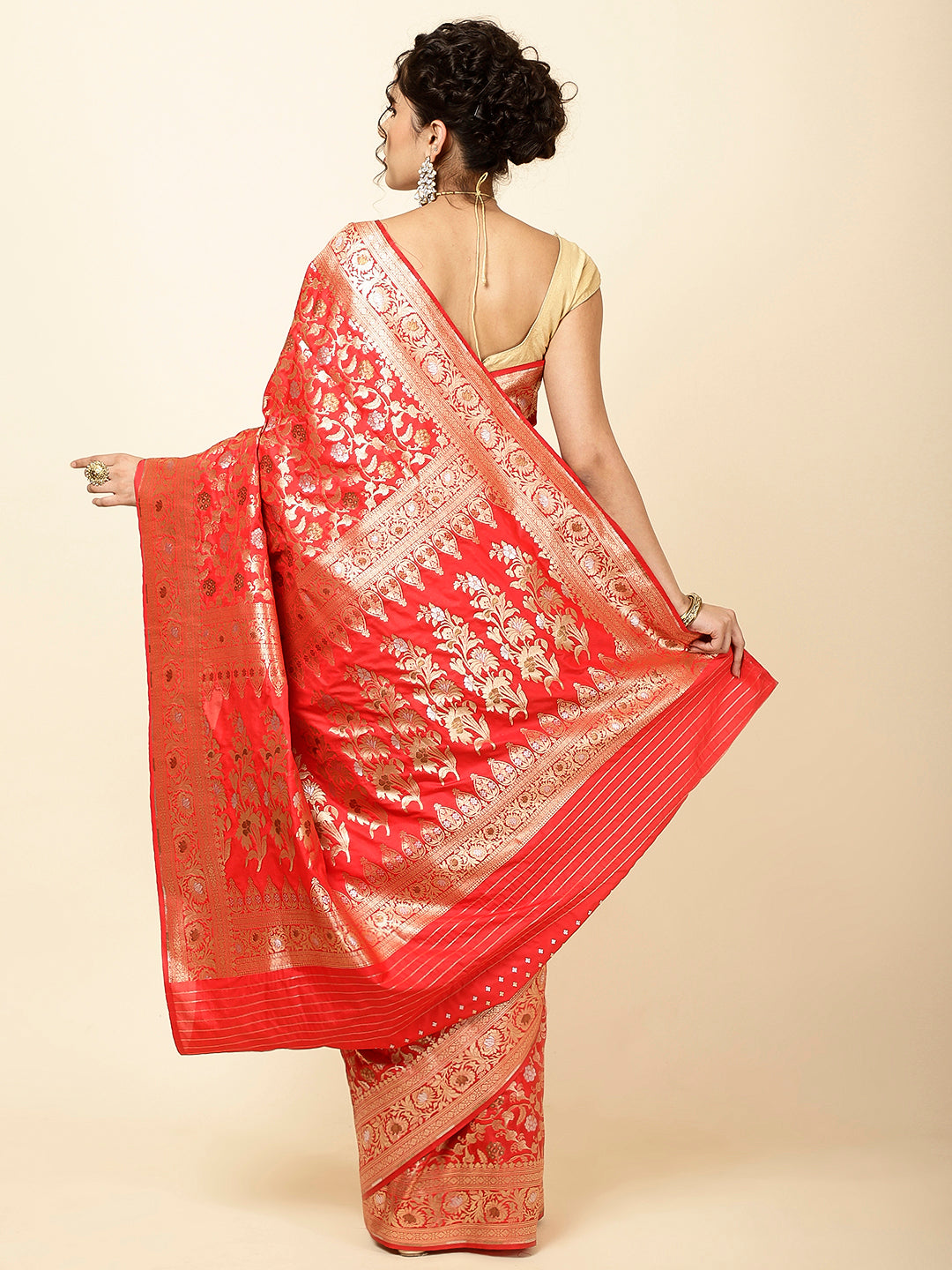 Zari Jaal Woven Banarsi Saree