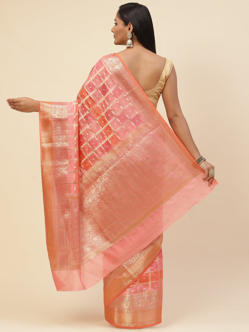 Zari Jaal Cotton Woven Saree