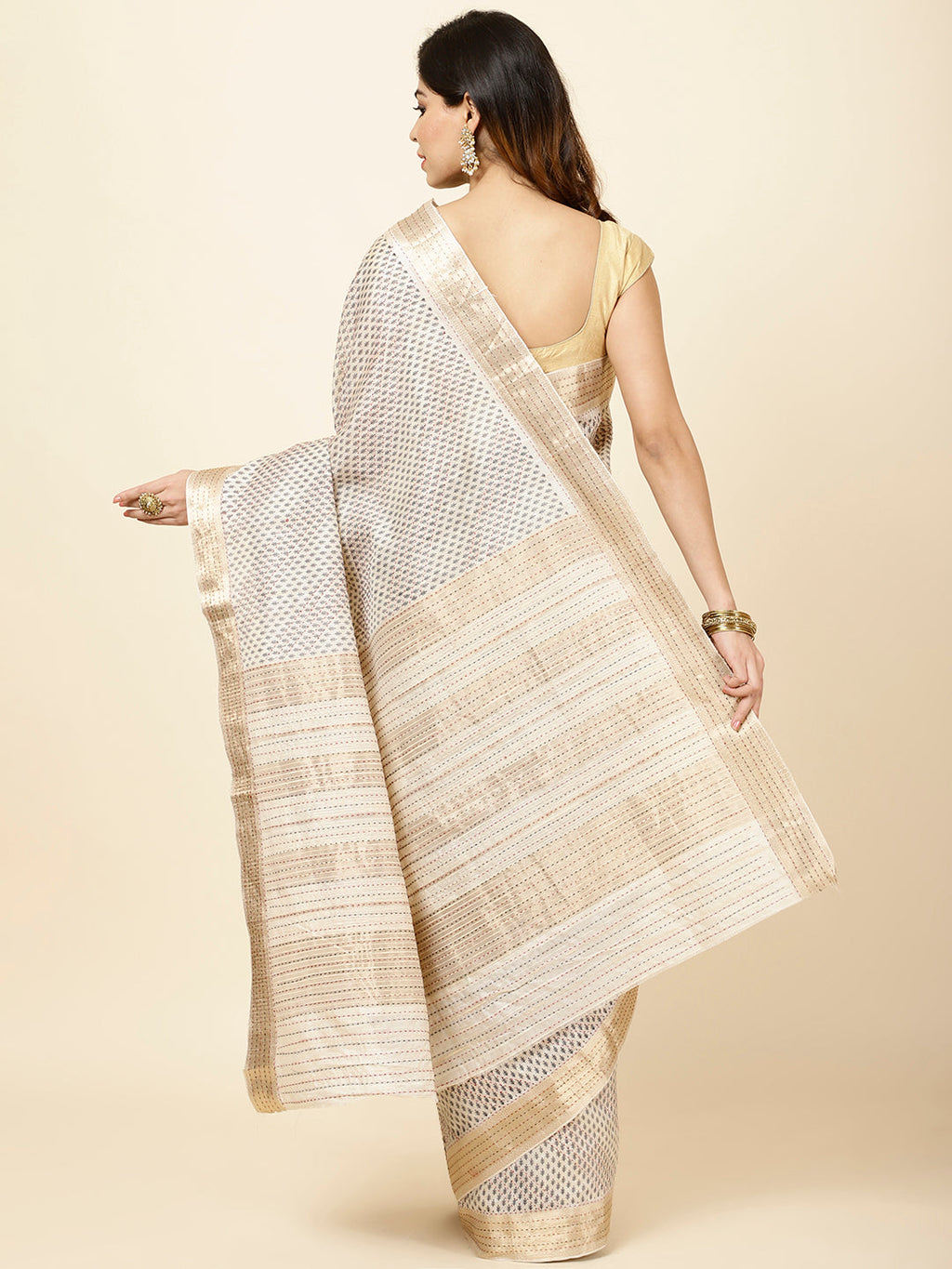 Printed Tussar Saree