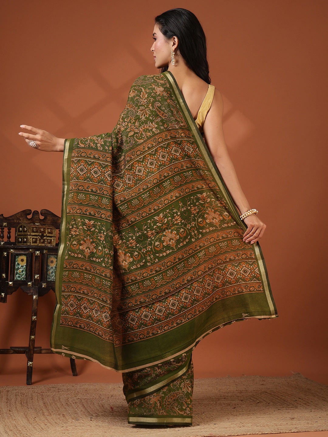 Digital Printed Art Silk Saree
