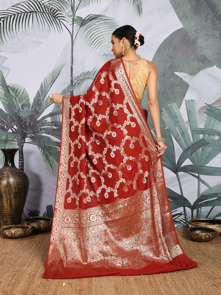 Zari Woven Cotton Blend  Saree