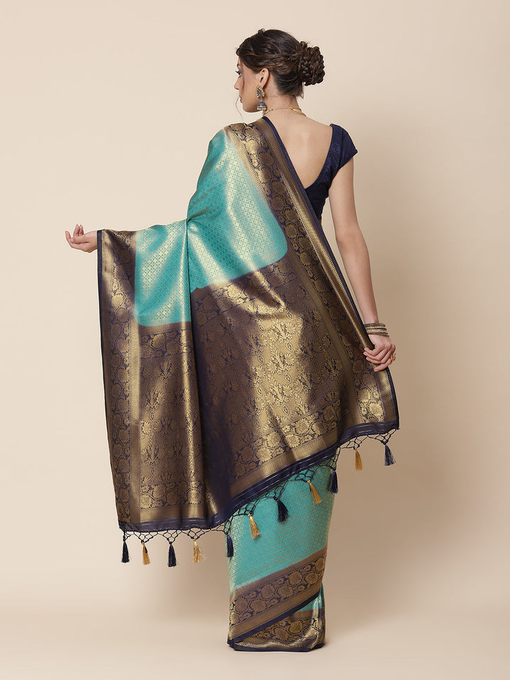 Brocade Zari Jaal Art Handloom Woven Saree