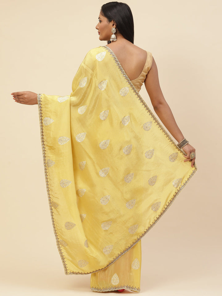 Woven Embroidered Banarasi Saree
