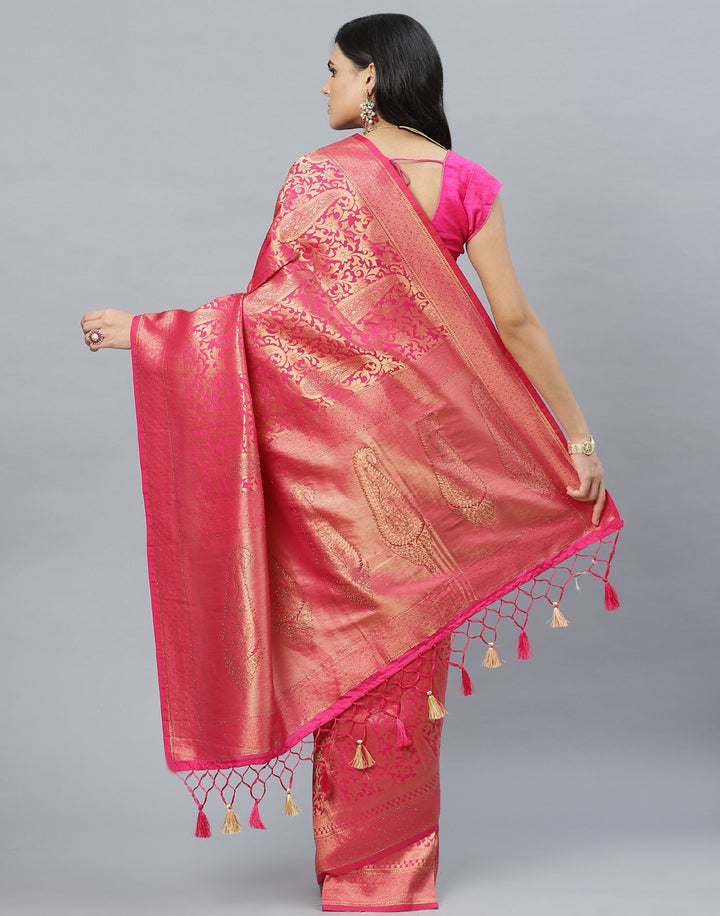Art handloom Woven Embroidery Saree
