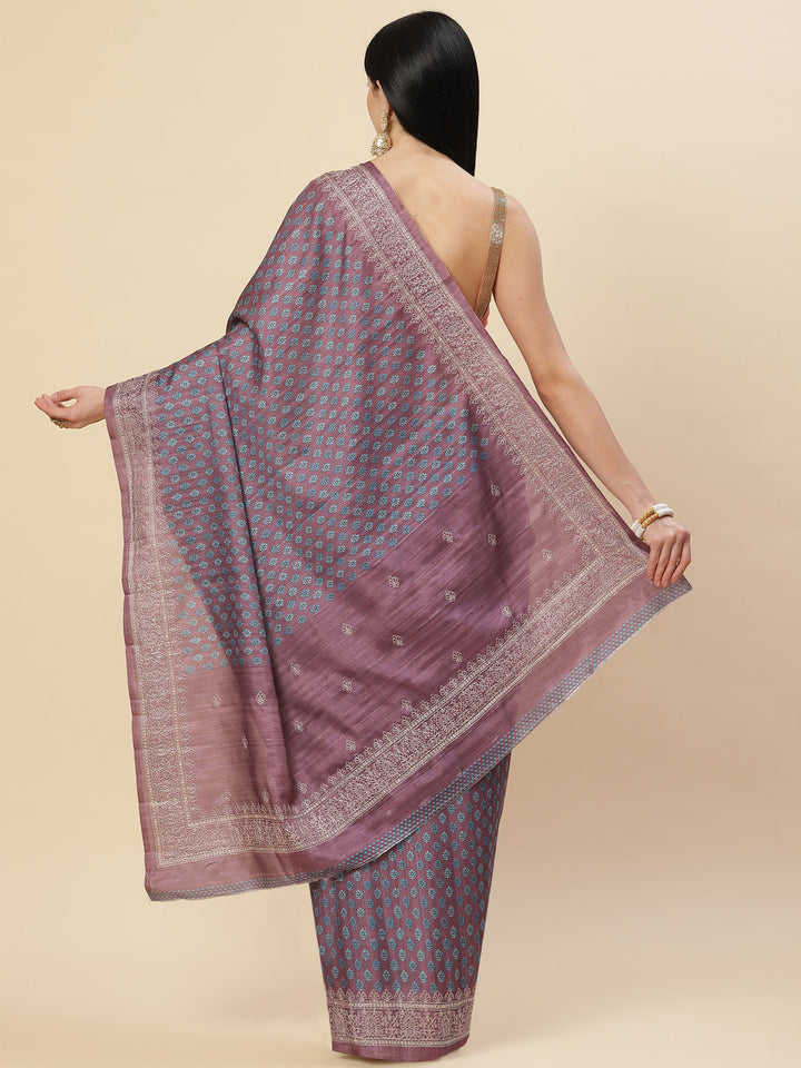 Digital Printed Tussar Saree