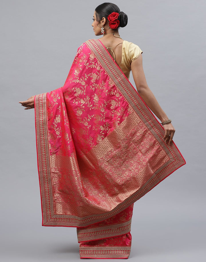 Banarasi Woven Silk Embroidery Saree