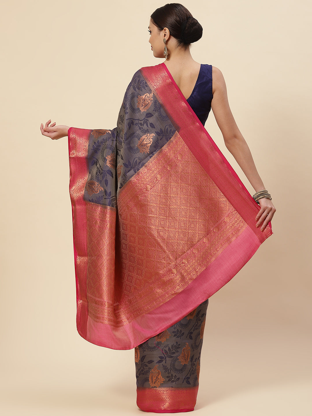 Zari Booti Handloom Woven Saree