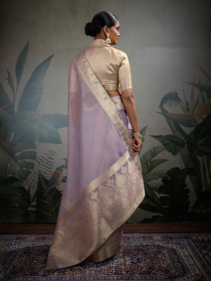 Woven Design Linen Blend Saree