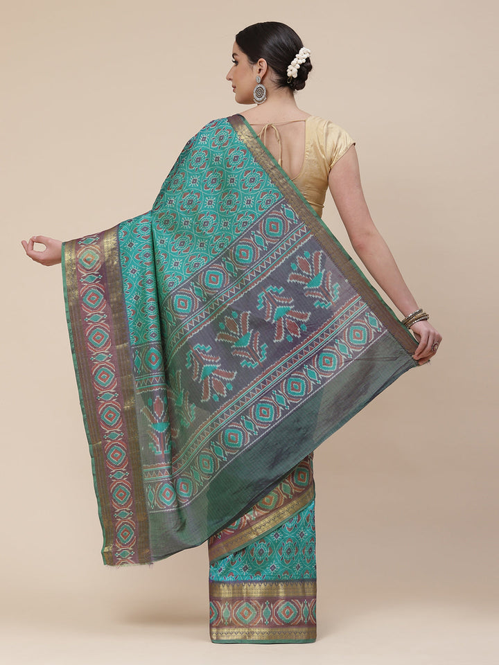Patola Art Handloom Printed Saree