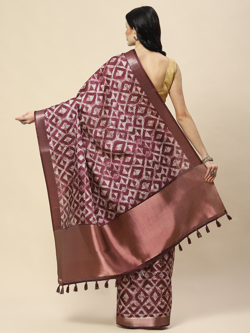 Digital Print Art Tussar Saree
