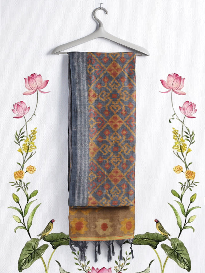 Printed Tussar Saree