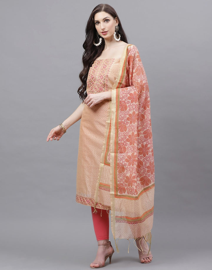 Chanderi Printed Suit piece