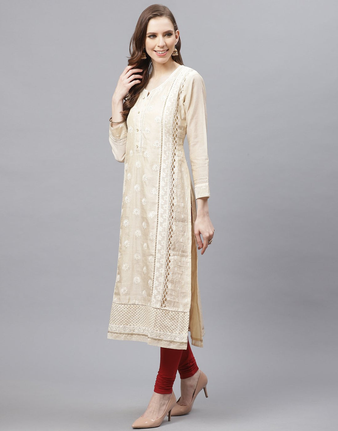 Cotton Kurti With Embroidery
