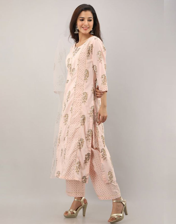 Printed Cotton Kurti With Pant