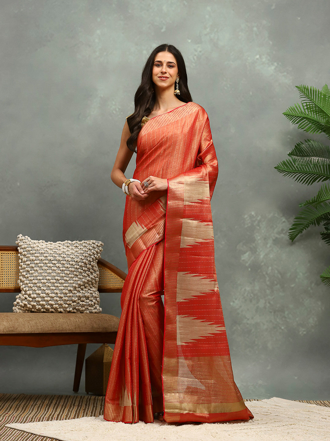 Zaari Border Art Silk Saree