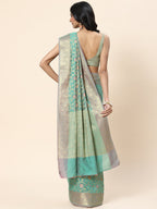 Floral Zari Jaal Cotton Woven Saree