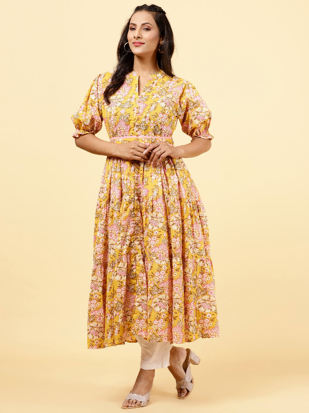 Floral Printed Cotton Kurta