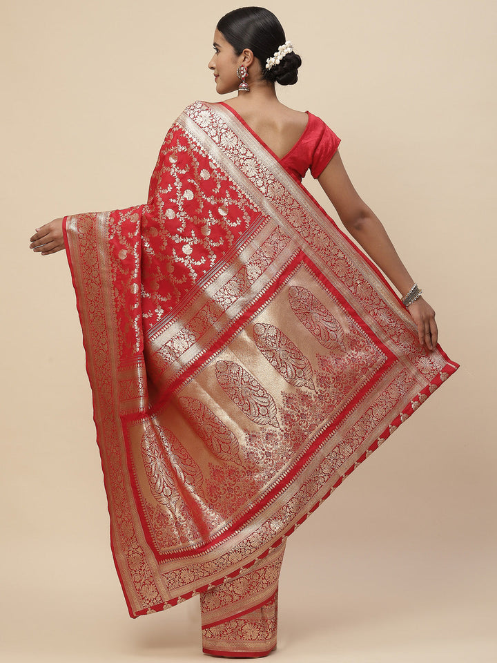 Zari Jaal Banarasi Woven Saree