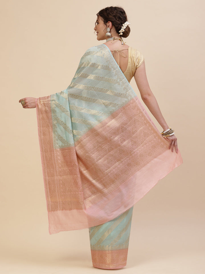 Zari Jaal Cotton Woven Saree