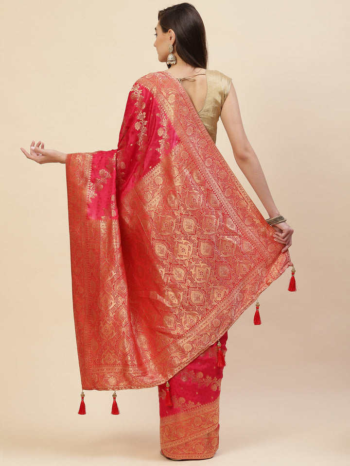 Zari Jaal Handloom Woven Saree