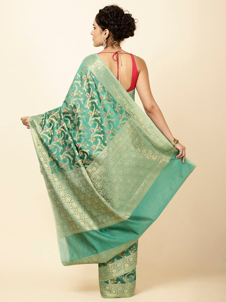 Zari Jaal Woven Cotton Saree