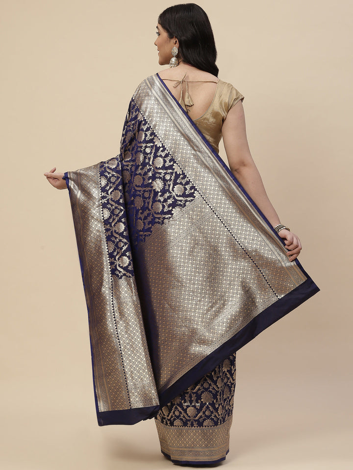 Zari Jaal Banarasi Woven Saree