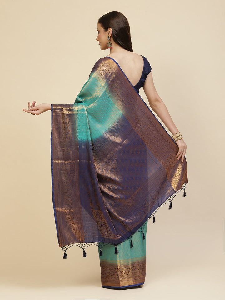 Brocade Zari Jaal Handloom Woven Saree