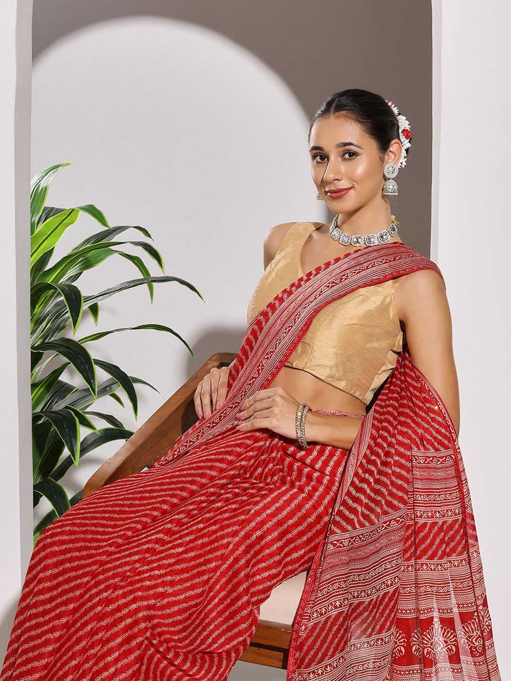 Lehriya Printed Georgette Saree