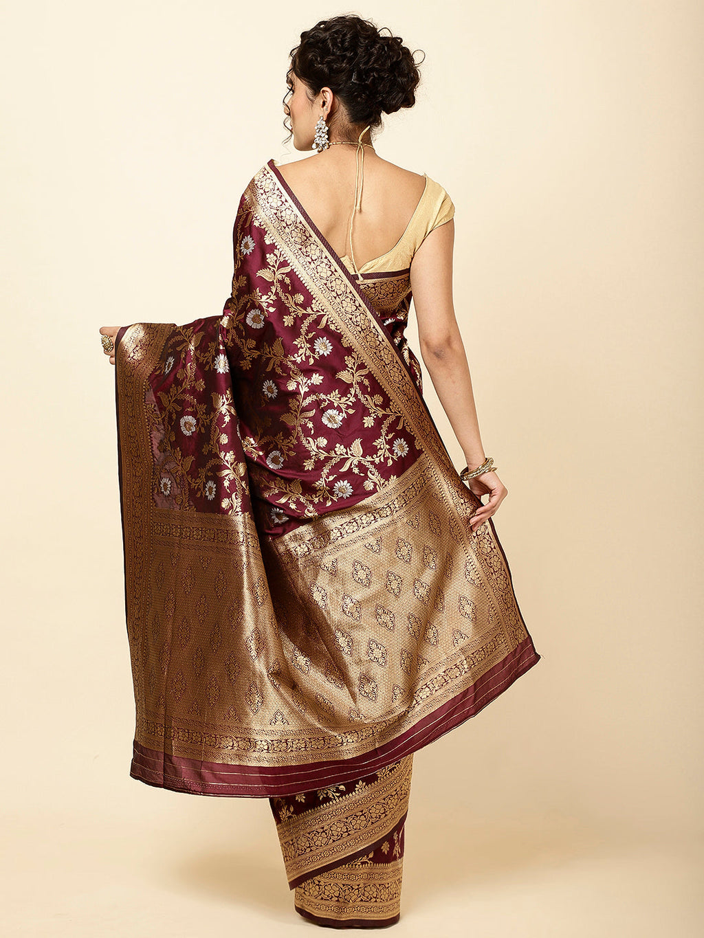 Zari Jaal Woven Banarsi Saree