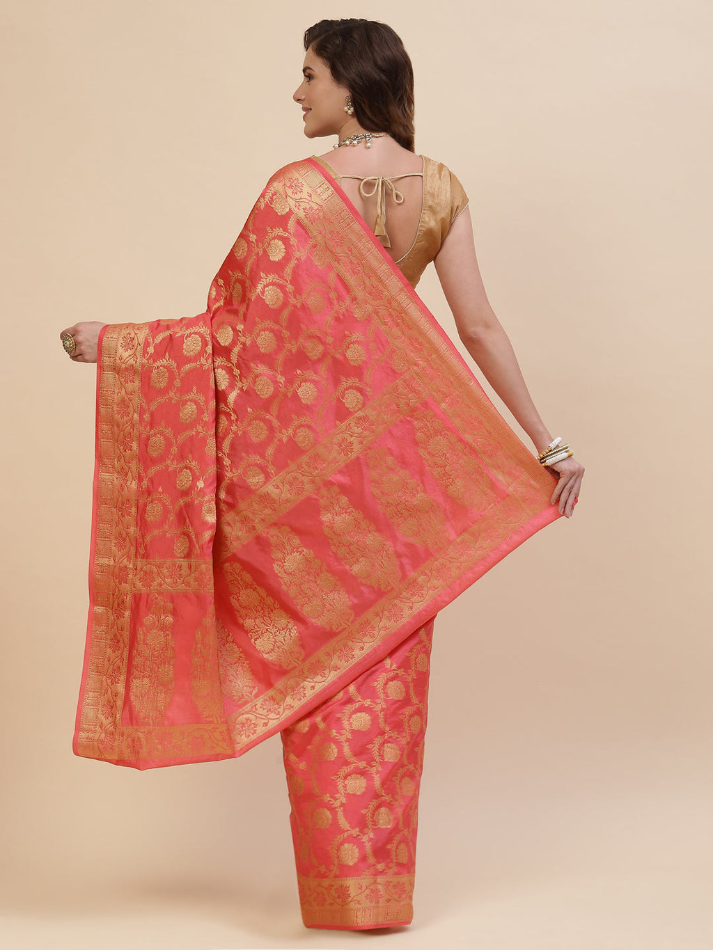 Zari Jaal Cotton Woven Saree