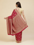 Floral Zari Jaal Georgette Woven Saree