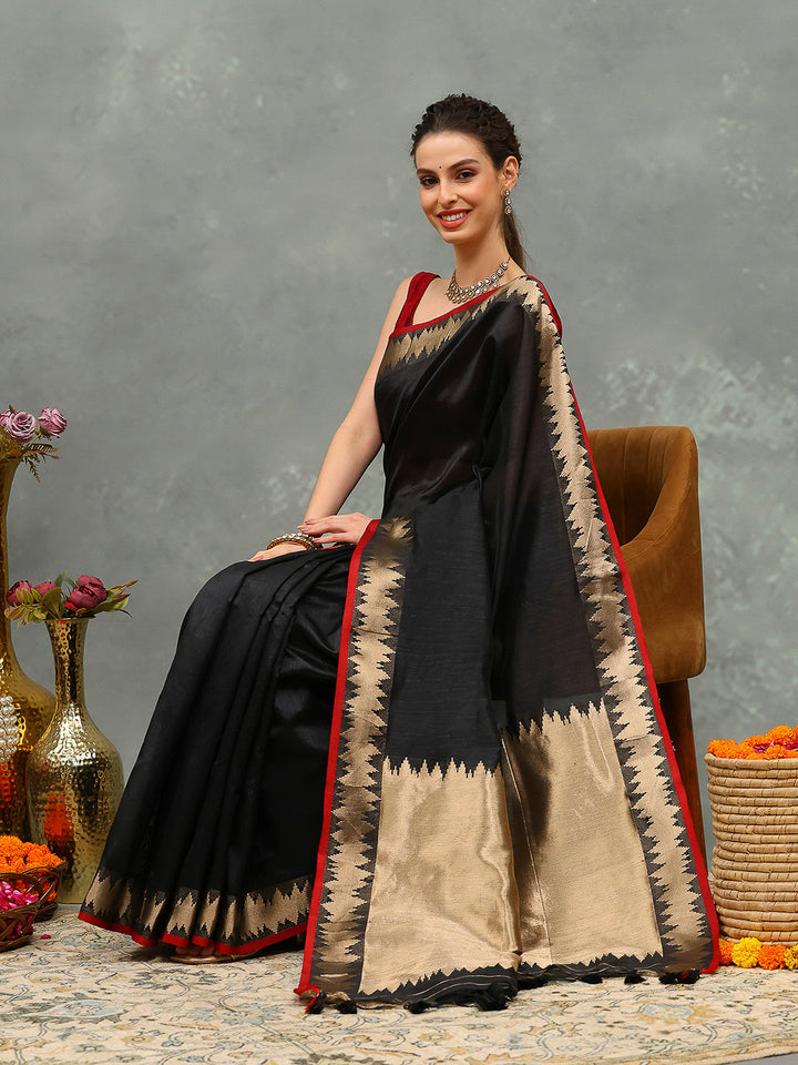 Woven Design Cotton Blend Saree
