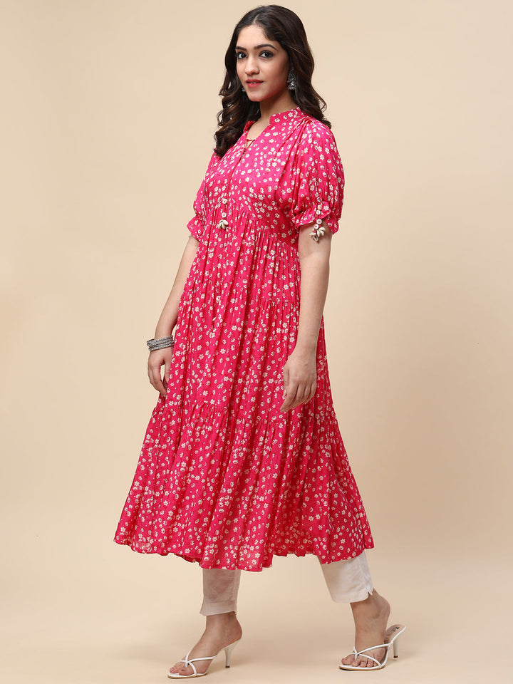 Printed Muslin Anarkali Kurta