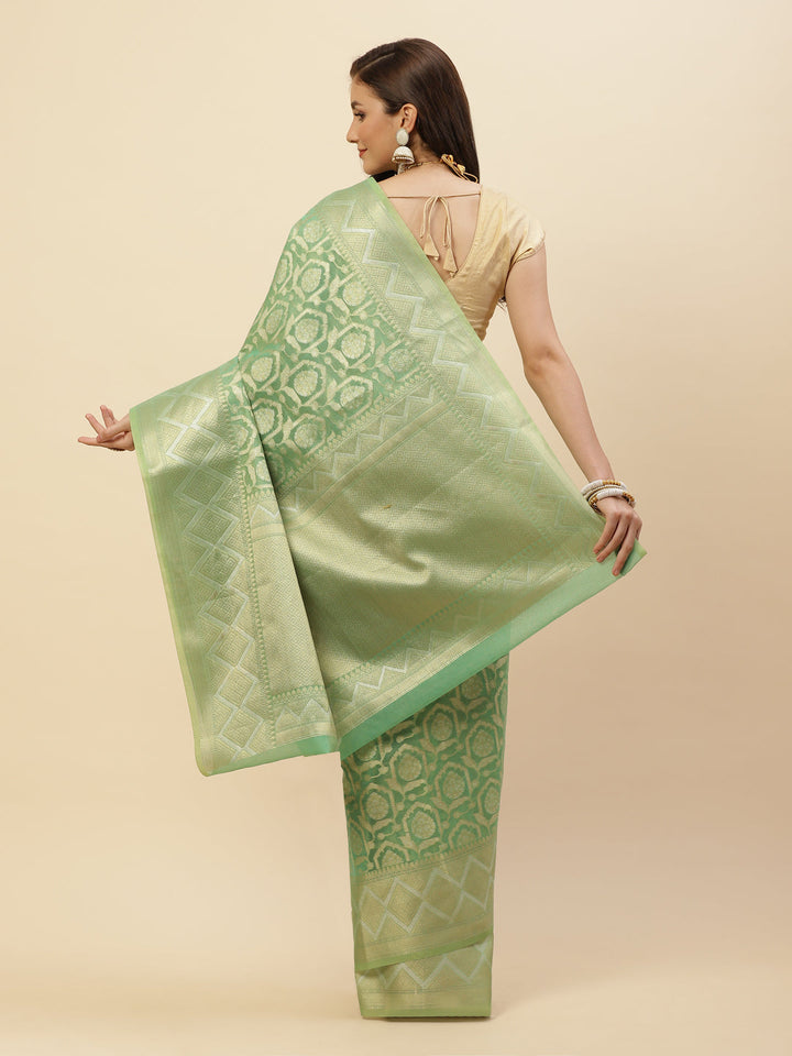 Zari Jaal Cotton Woven Saree