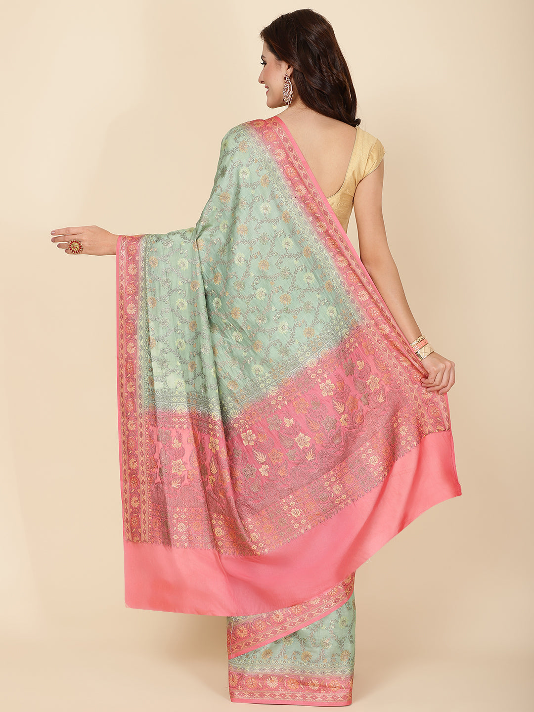 Resham Jaal Woven Tussar Saree