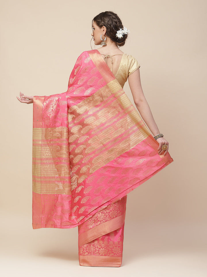 Zari Work Woven Art Handloom Saree