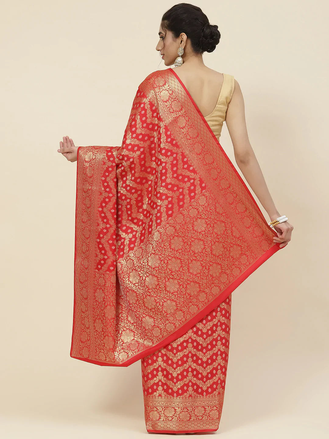 Zari Booti Cotton Woven Saree