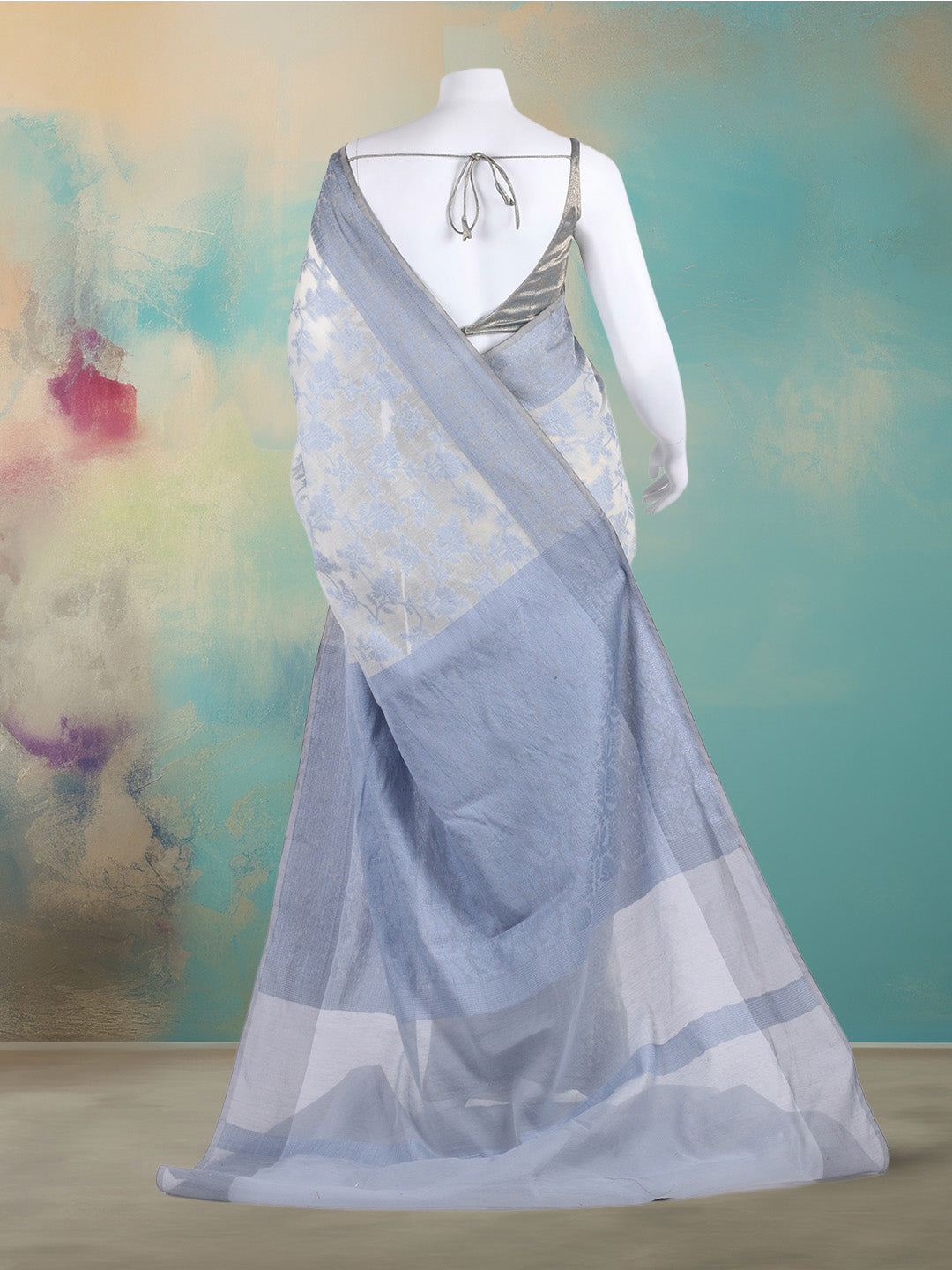 Resham Woven Design Cotton Saree