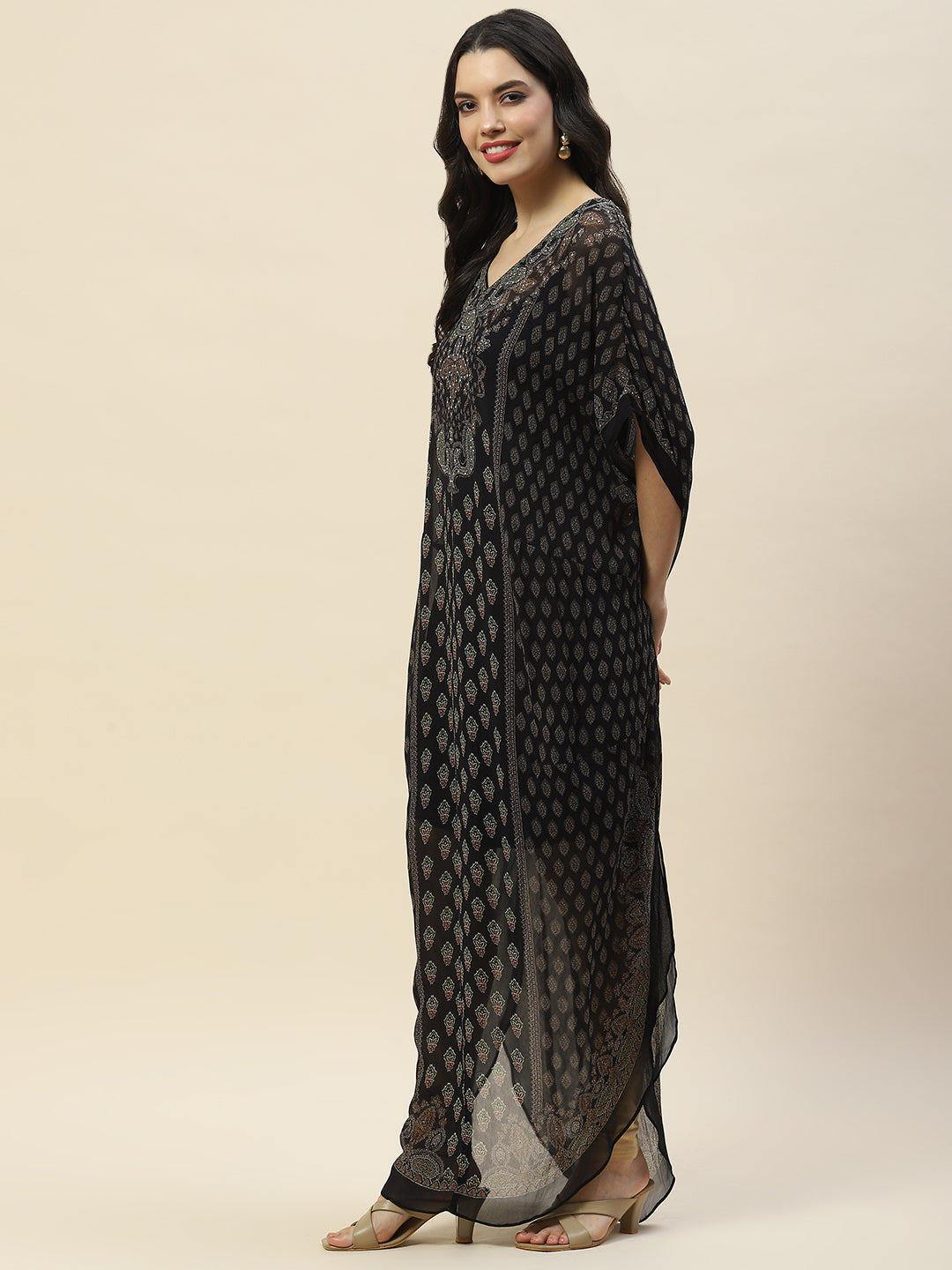 Digital Print Georgette Kaftan Kurta