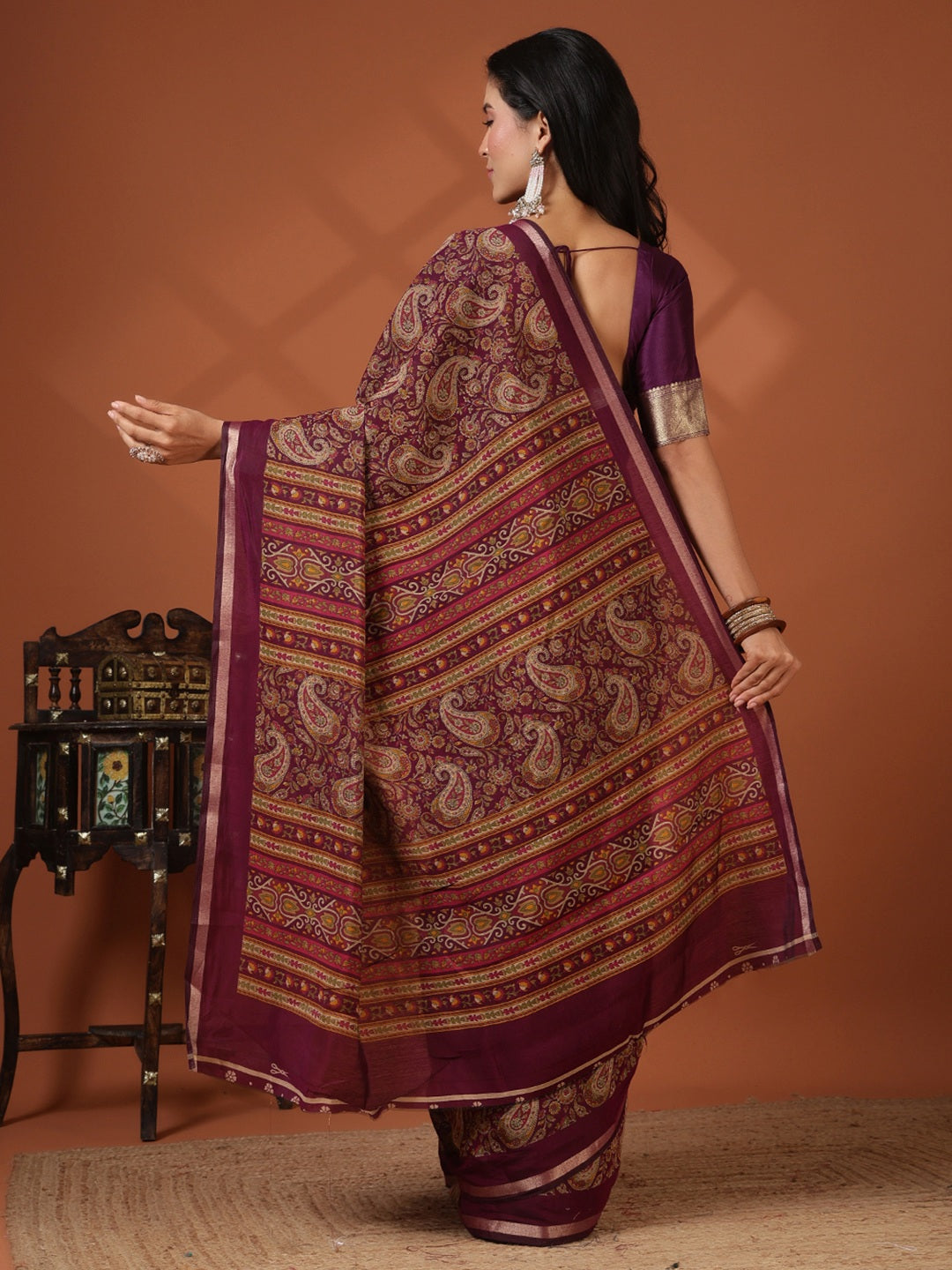 Digital Printed Art Silk Saree