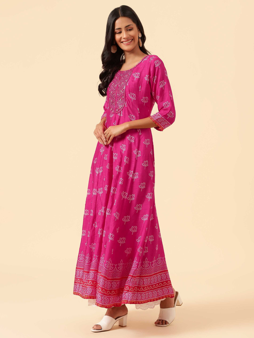 Floral Printed Handloom Kurta