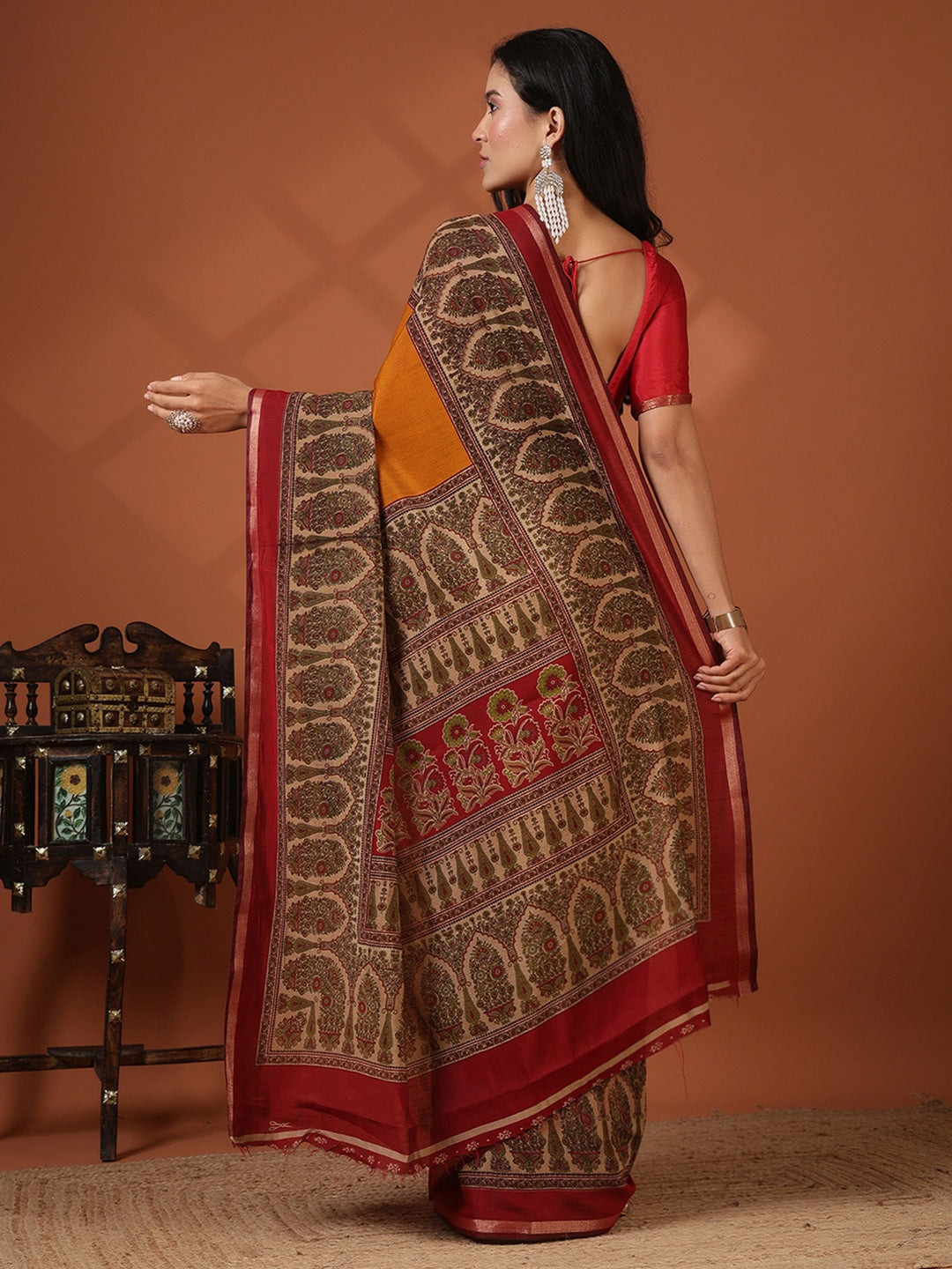 Digital Printed Art Silk Saree