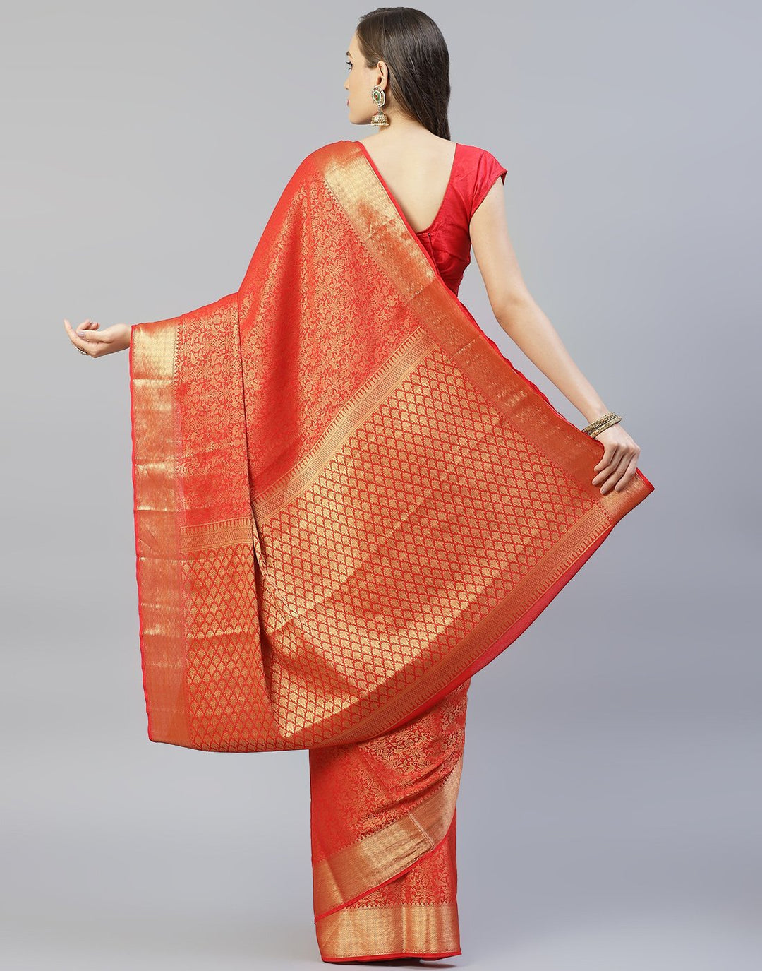 Semi Georgette with Beautiful Zari Jaal Weaves