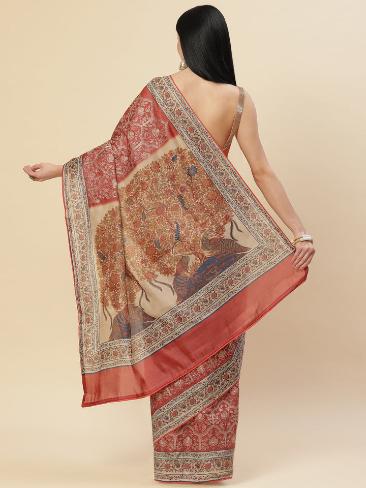 Printed Tussar Saree