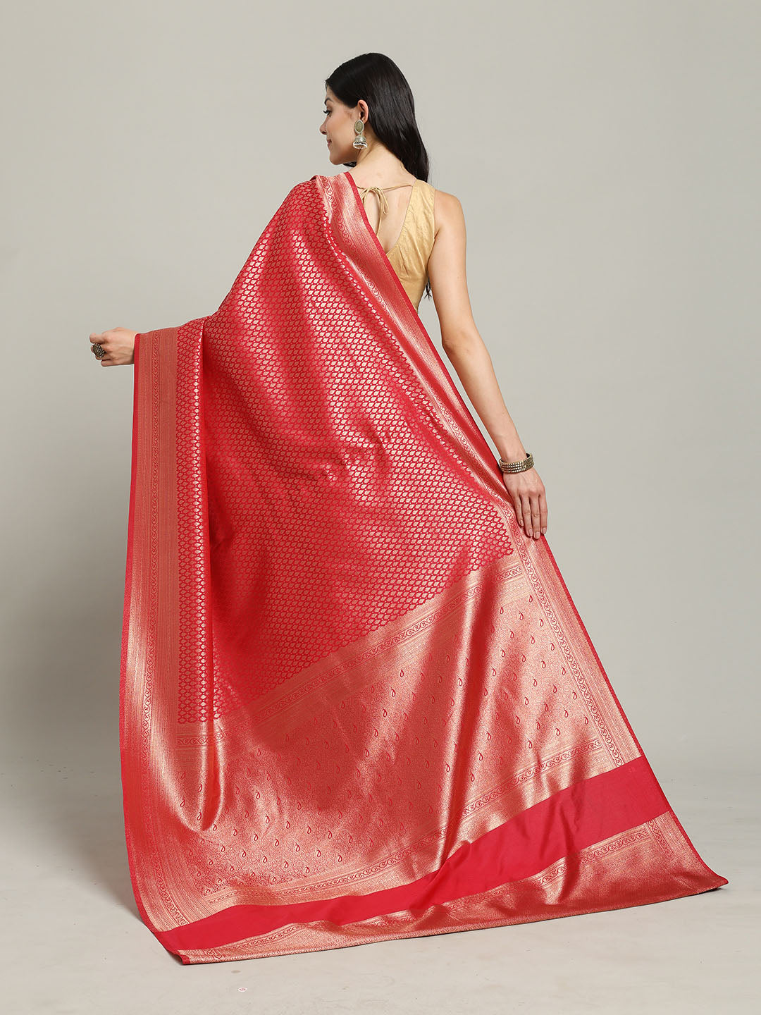 Zari Jaal Art Silk Woven Saree