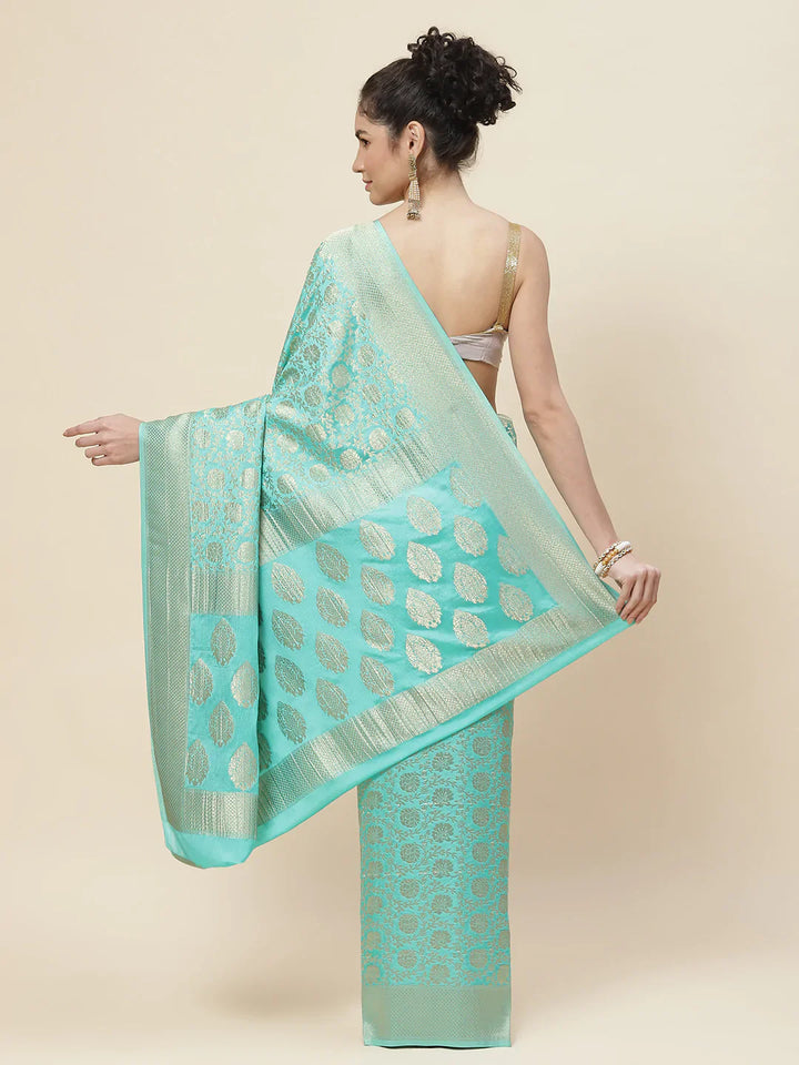 Zari Jaal Crepe Plain Saree